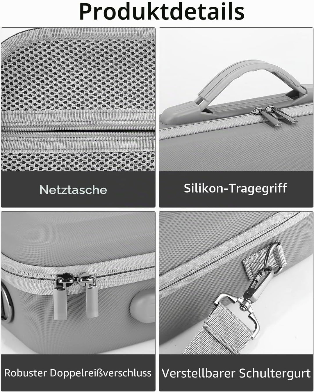 Tasche für DJI Neo Drohne, Tragbare Tragetasche Aufbewahrungs, PU Reisetasche Case für DJI Neo und R