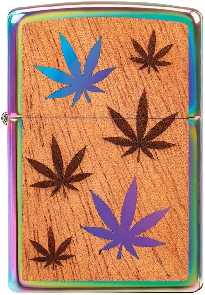 Zippo 29903 Unisex Woodchuck Leaves, Walnut Emblem Feuerzeug, Mehrfarbig, Regular
