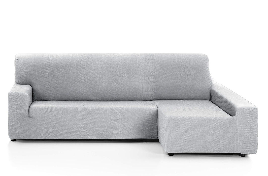 Martina Home - Sofabezug, Grau (Alma), Chaise Longue, Eckteil rechts, 240-280 cm langer rechter Arm