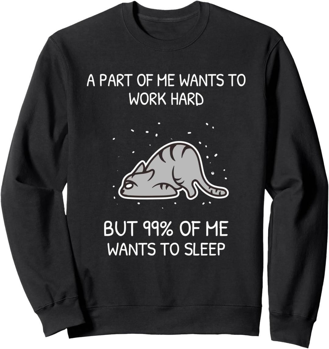 Lazy Cat Working Relax Tired Monday Sweatshirt