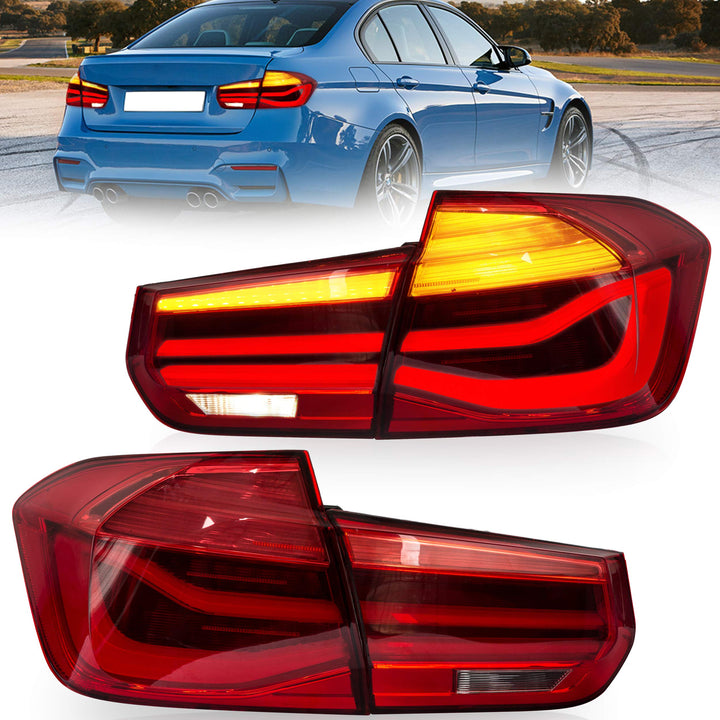 VLAND Rückleuchten Kompatibel mit BMW 3 Series F30 F35 F80 2012-2018 mit Blinker-Sequenzanzeige Rück