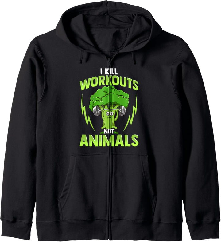 Ich töte Workouts nicht Tiere für vegane vegetarische Athleten Kapuzenjacke