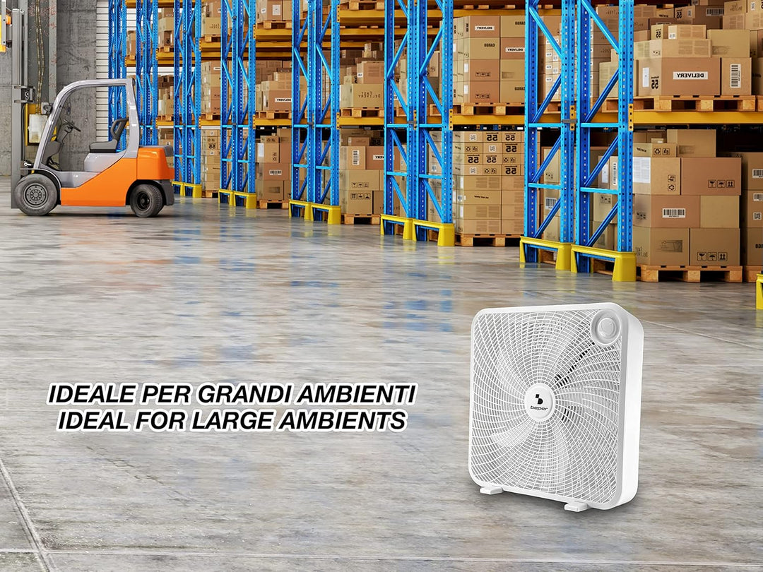 BEPER P206VEN550 Box Ventilator 50 cm - Box Fan, Konzipiert für Grosse Umgebungen, Box Fan