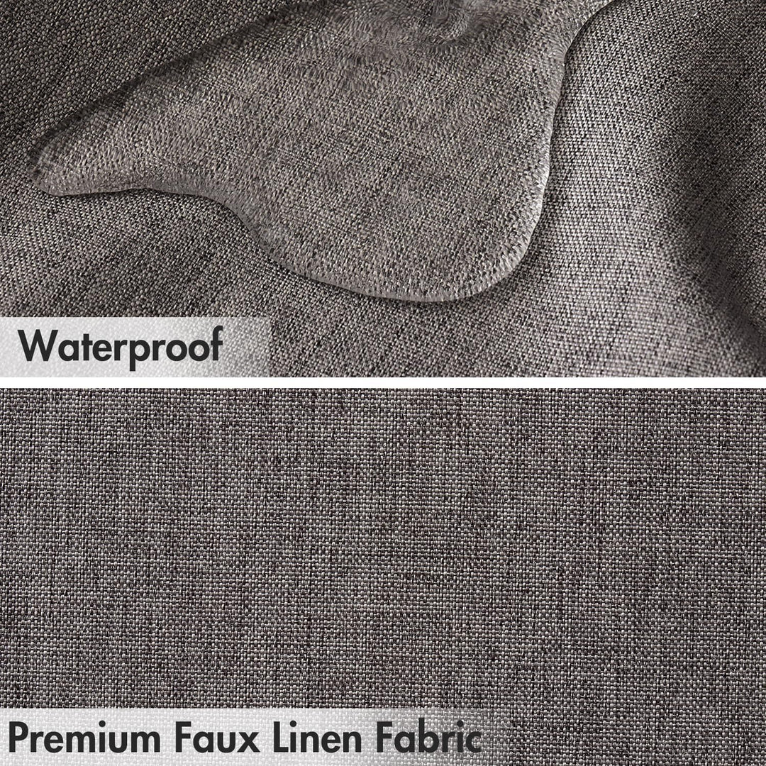 MIULEE Leinen Texturiert Duschvorhang 120x180 cm grau, Schwerer Hotel Luxus Polyester Wasserdicht Du