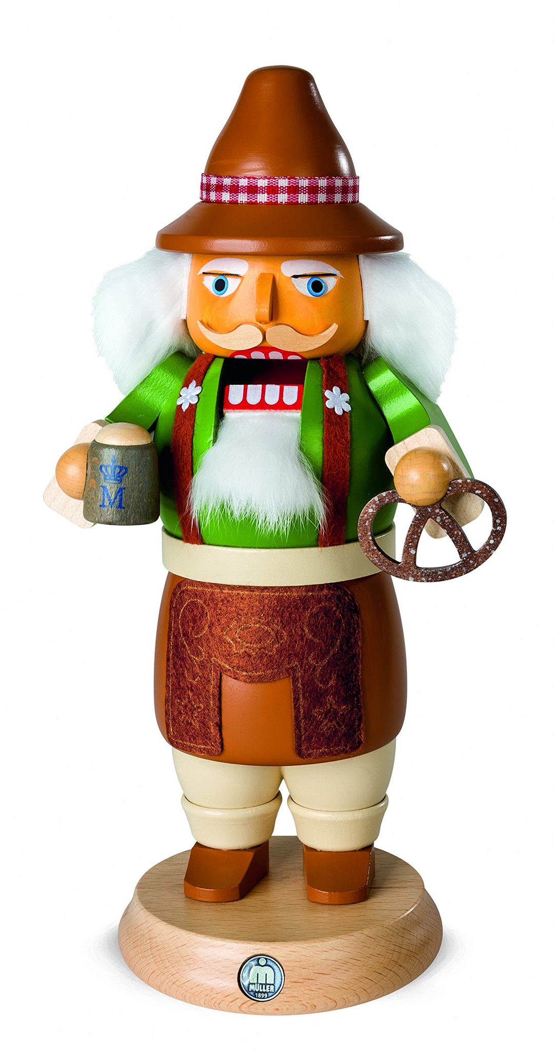 Müller Rauchknacker® Bayer auf dem Oktoberfest, 27 cm hoch, original Erzgebirge Seiffen