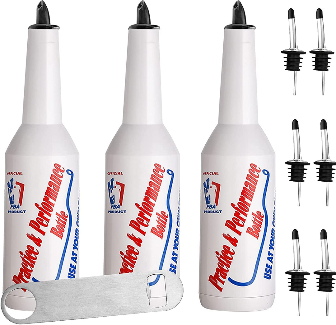 SuproBarware Flair Bottle 3er-Set – Cocktail-Shaker, Trainingsflasche, Flair Barkeeper-Übungs- und L