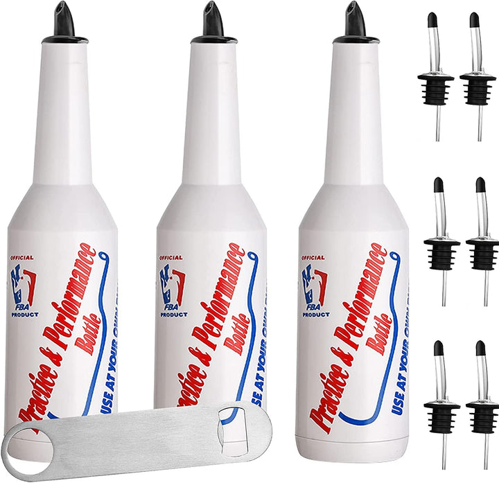 SuproBarware Flair Bottle 3er-Set – Cocktail-Shaker, Trainingsflasche, Flair Barkeeper-Übungs- und L