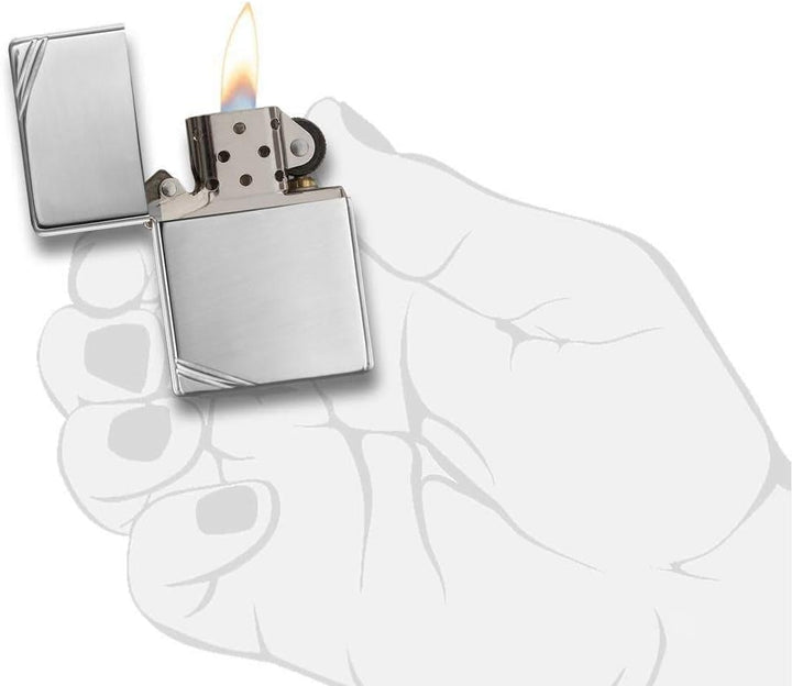 Zippo 260 24095 Hexagon Design Benzinfeuerzeug, Messing, Chrome High Polished, Chrome High Polished