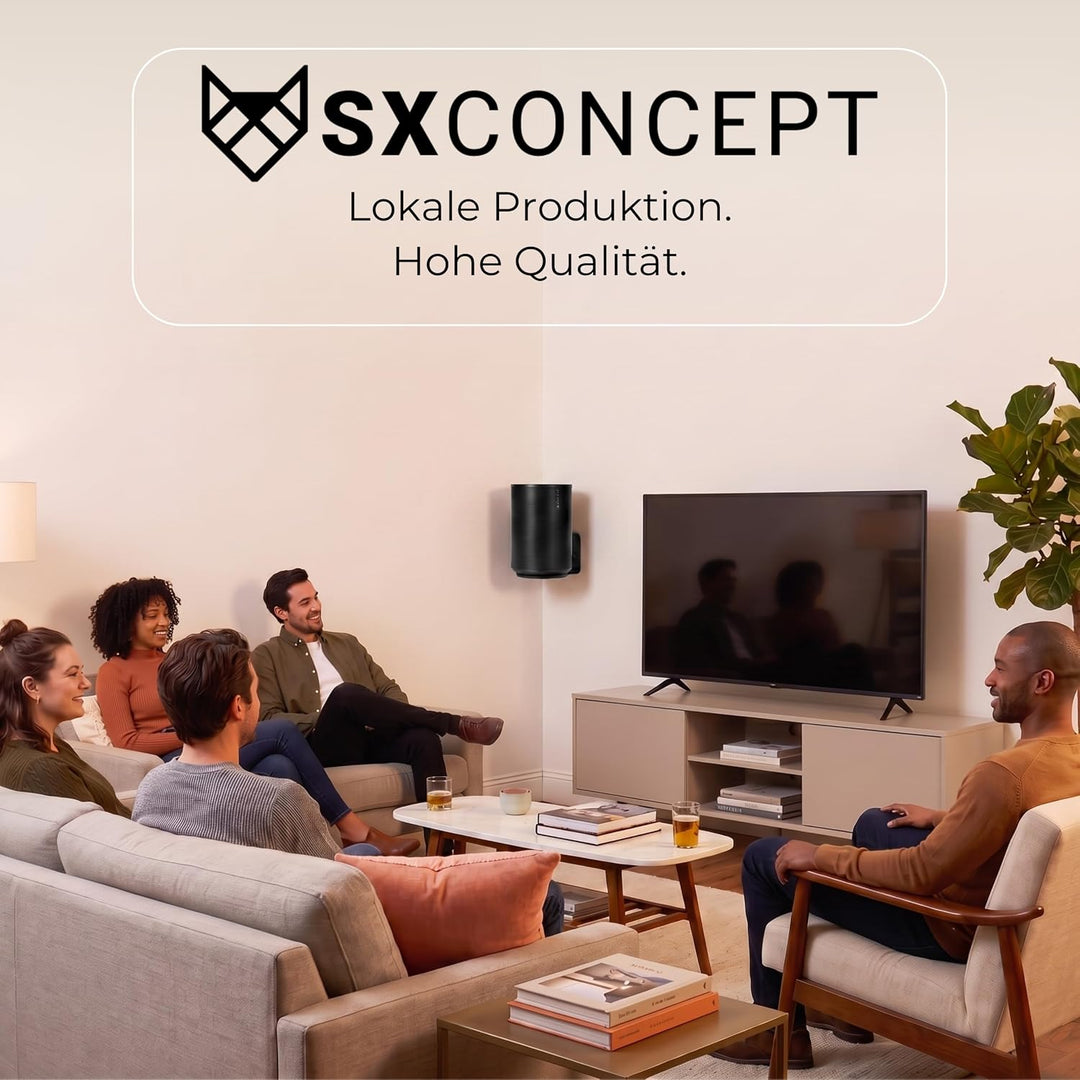 SX-Concept Wandhalterung für Sonos Era 100 | Eck-Variante | Minimalistisches Design | Optimaler Wand
