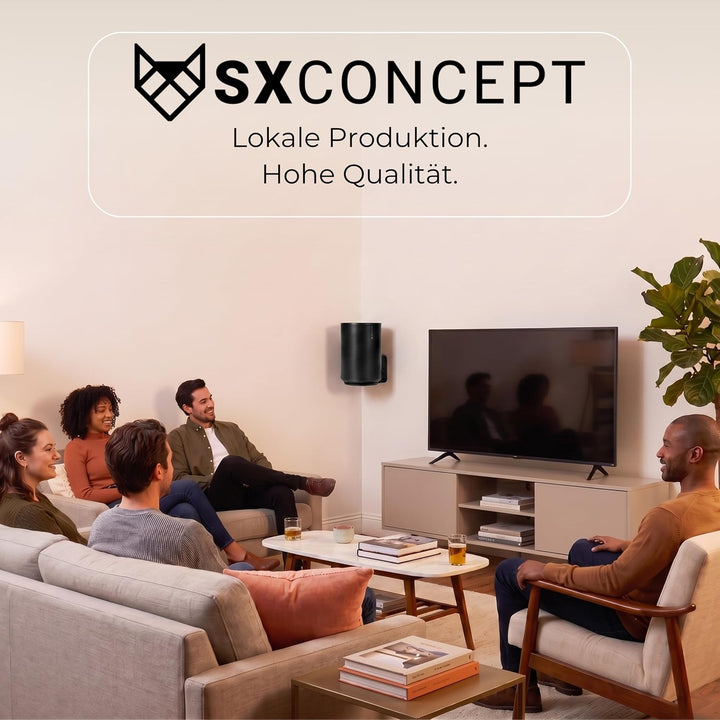 SX-Concept Wandhalterung für Sonos Era 100 | Eck-Variante | Minimalistisches Design | Optimaler Wand