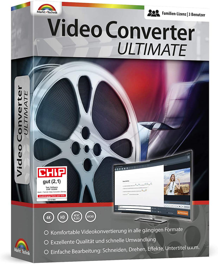 Video Converter Ultimate - 3 USER Lizenz - Videos konvertieren, bearbeiten, drehen für Windows 11, 1