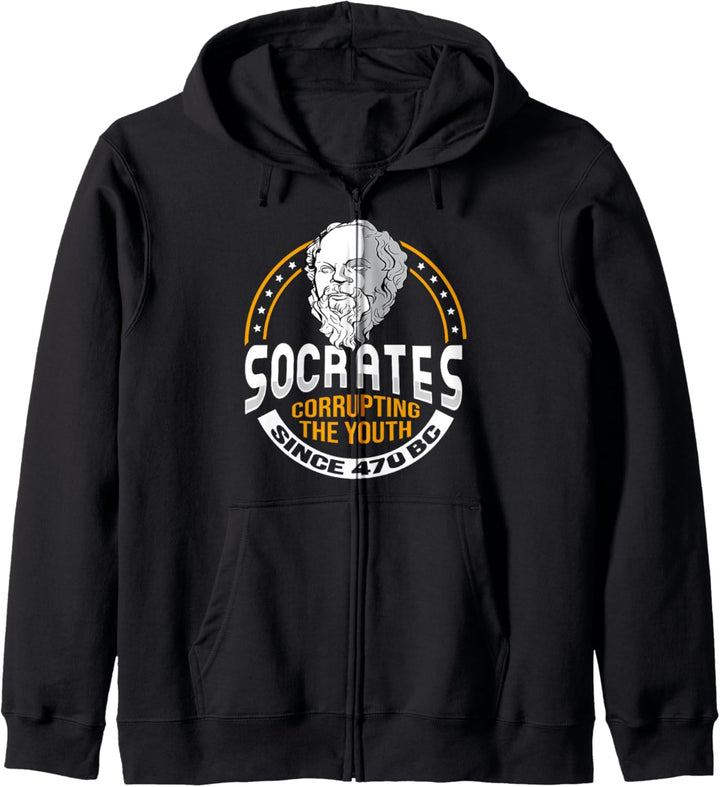 Socrates Corrupting Youth Meme für einen Philosophen Kapuzenjacke