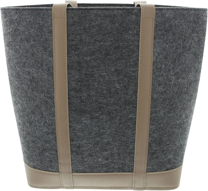 FRANK FLECHTWAREN Tasche Grand, Filz, Kunstleder Masse: 34 x 15 x 48 cm, GH 55 cm, Robust und strapa