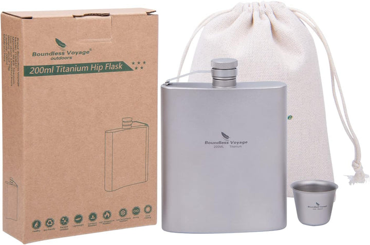 Boundless Voyage Titan 200 ml Flachmann Draussen Camping tragbar Wein Whiskey Trinkflasche 7oz