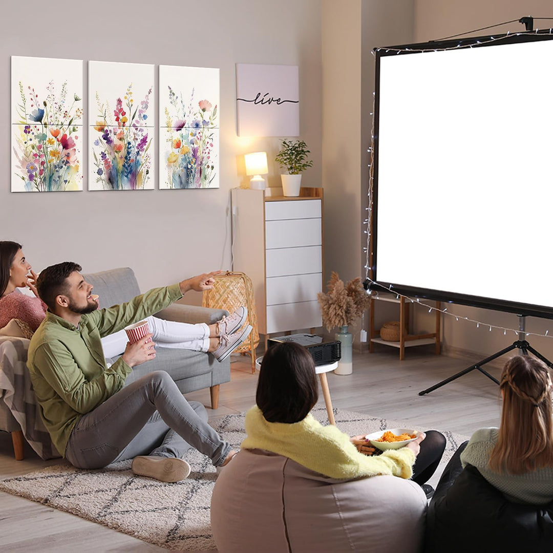 JBER Art Akustikplatten, 6-Pack selbstklebende grosse Wandmalereien für Wanddekoration, schallabsorb