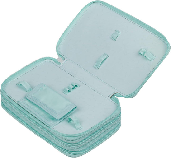 Baagl 3 Fach Federmäppchen Mädchen, Schulmäppchen für Schreibwaren, Schulsachen Federtasche, Federma