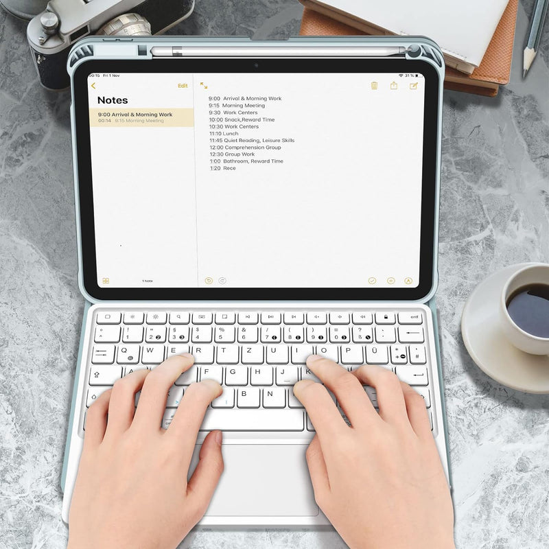 Fintie Tastatur Hülle für iPad 10. Generation 2022, iPad 10 Generation Hülle mit magnetisch Abnehmba