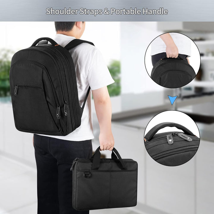samdew 3 lagiger Koch Rucksack mit Messer Tasche, Koch Messer Set Tasche Rucksack mit 12 + 23 Slots