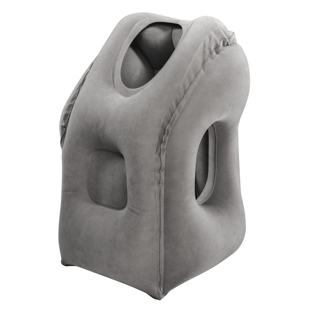 Hama Reisekissen ergonomisch (Aufblasbares Kissen für Reisen, Reise-Kissen mit Aussparrungen für Arm