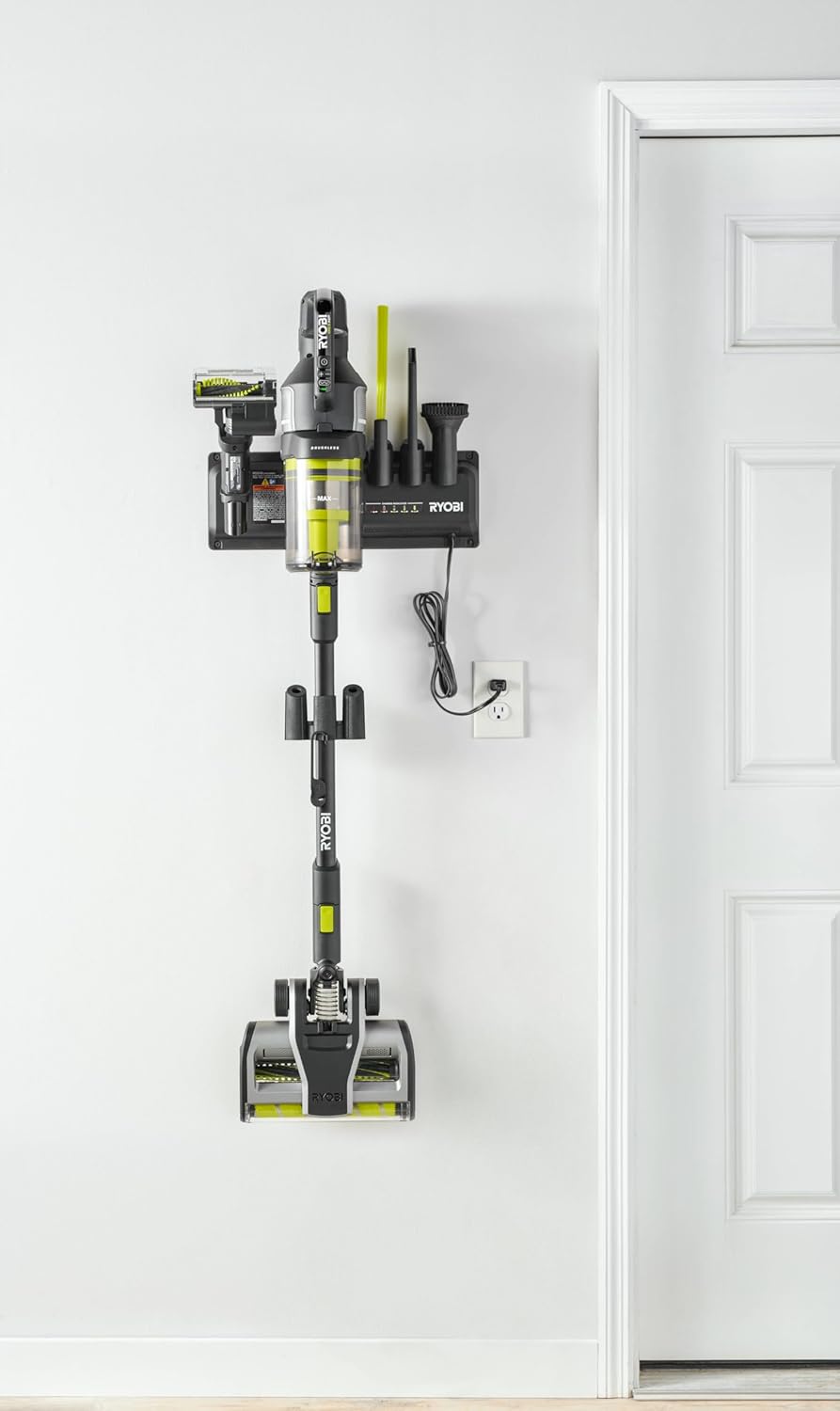 RYOBI 18 V ONE+ Brushless Bodenhandsauger RASV18BL-0, 135 AW Saugleistung, Dual-Zyklonen HEPA 13 Fil