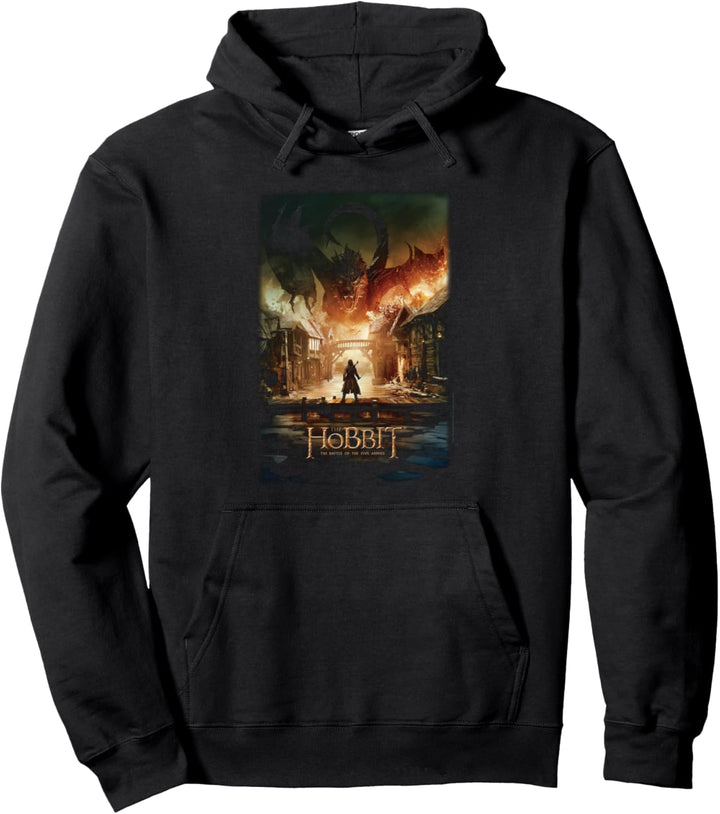 Hobbit Smaug Poster Black Pullover Hoodie