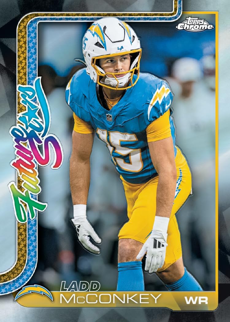 2025 Topps Chrome® Fussball - Vorteilsbox (enthält 4 Karten pro Packung, 7 Packungen pro Box)
