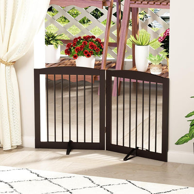 Absperrgitter Hund,Hundegitter für Wohnung Garten ohne Bohren aus Metal Holz,Freistehendes Hundeabsp