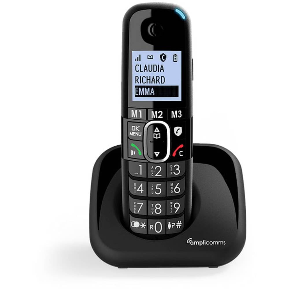 Amplicomms BigTel 1500 schnurloses DECT Grosstasten Telefon, Audio-Boost, extra Laute Klingeltöne, H