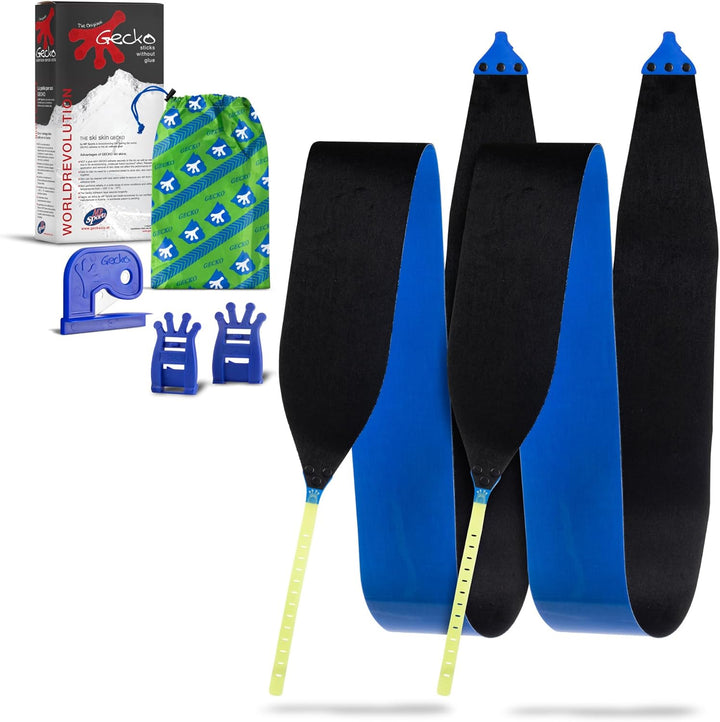 Gecko Mix Standard Skifell 125/153-163 | auf Skilänge anpassbar | mit Messer und Felltasche | Steigf