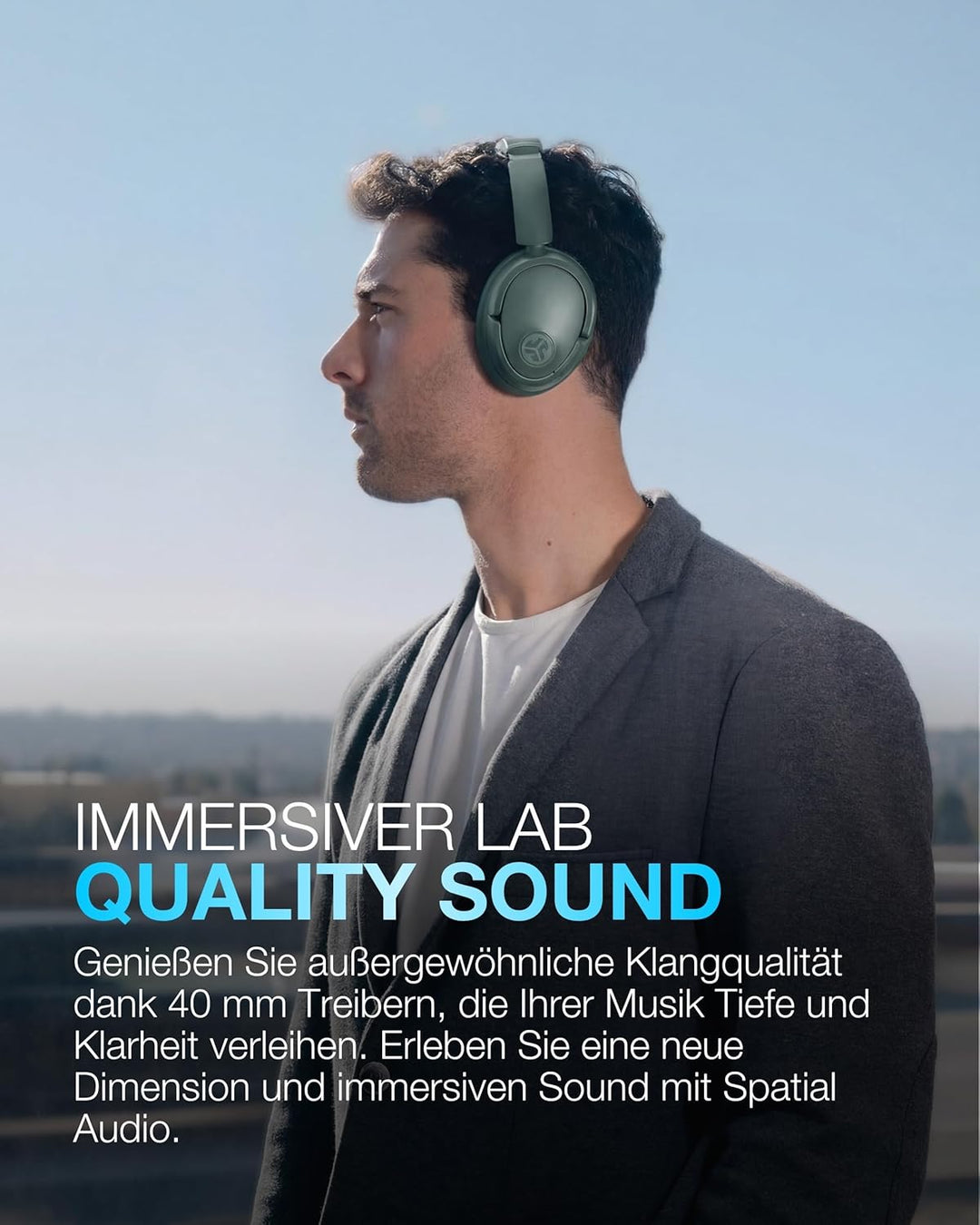 JLab JBuds LUX ANC Smart Noise Cancelling Over Ear Kopfhörer Bluetooth kabellos mit Mikrofon und akt