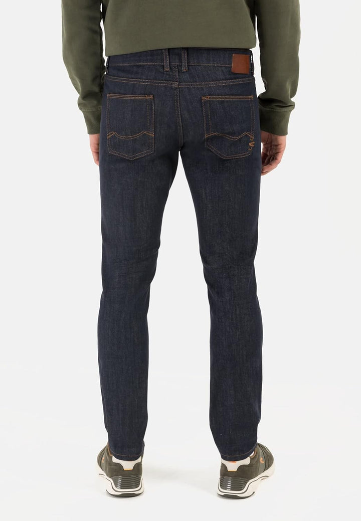 camel active Herren Slim Fit Organic Cotton-Mix Jeans 38W / 36L Dunkelblau, 38W / 36L Dunkelblau