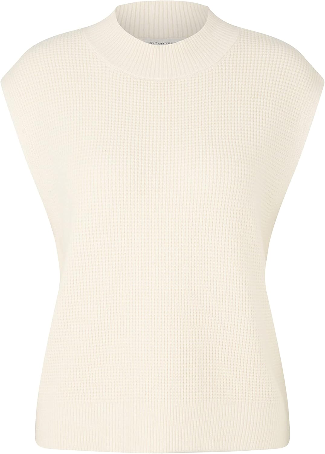 TOM TAILOR Damen Pullunder mit Rollkragen S 28130 - Soft Buttercream, S 28130 - Soft Buttercream