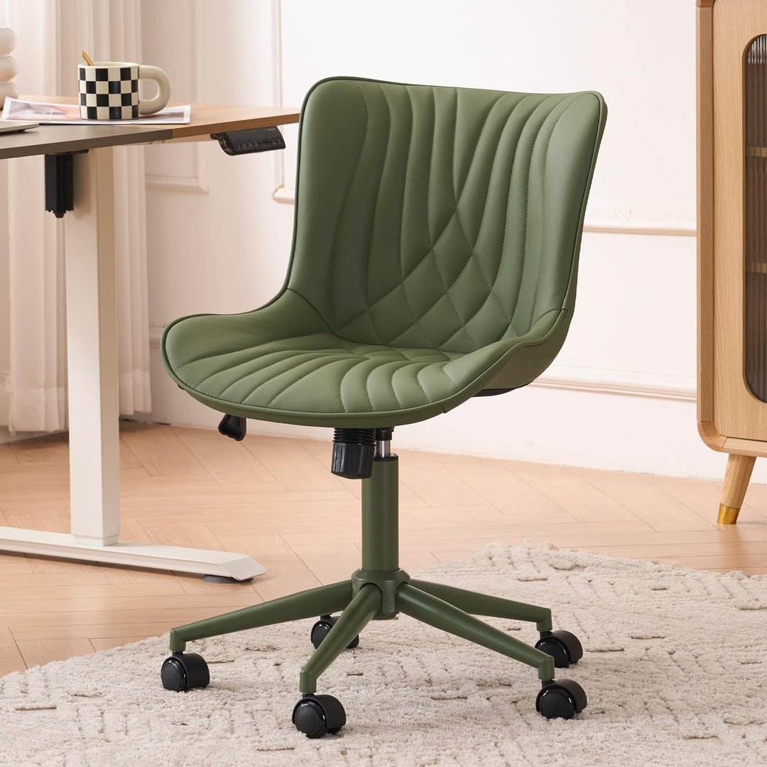 YOUTASTE Bürostuhl Ergonomischer im Fischschwanz-Design, Schreibtischstuhl Drehstuhl mit Rollen, Höh