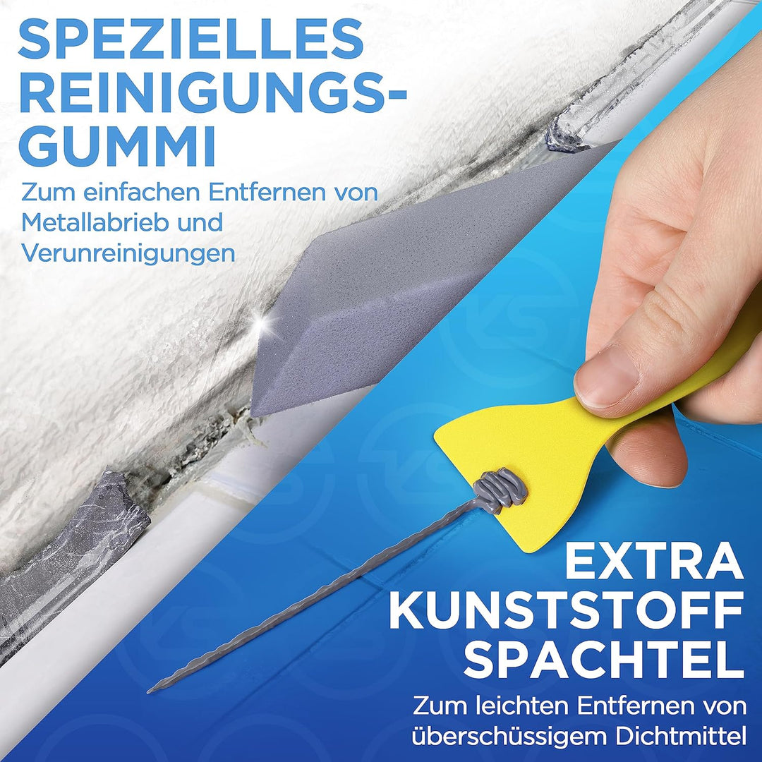 KISTEK® Silikonentferner Set (18-teilig) zur Silikon Entfernung und Erneuerung von Acryl- &amp; Silikonf