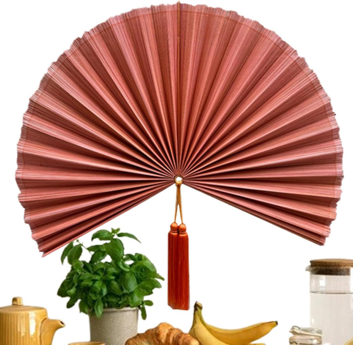 Wanddekoration, handgefertigter Bambus, dekorativer Wandventilator, Boho-Stil, Kopfteil, Wanddekorat