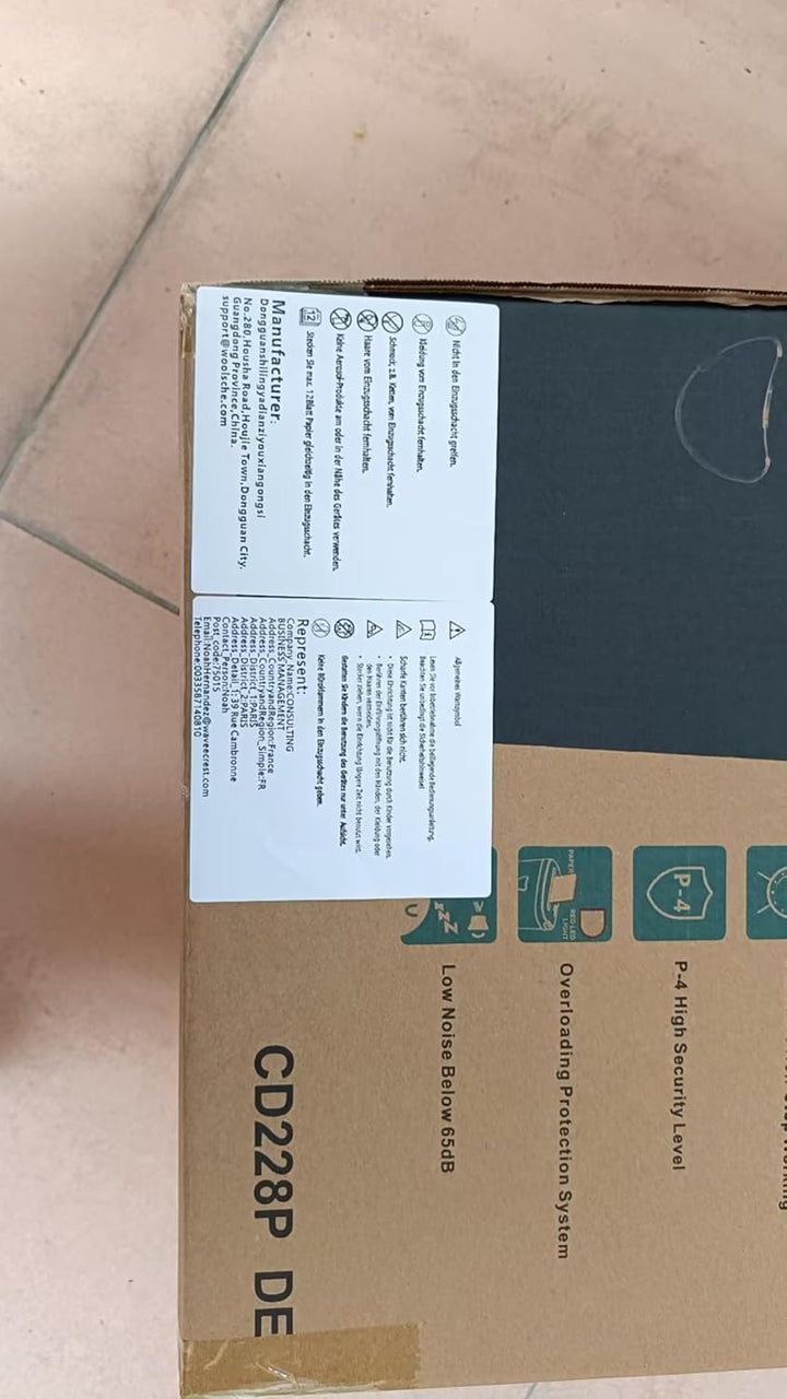Aktenvernichter, schreddert 12 Blätter auf einmal, kann Kreditkarten/CD und Büroklammern zerkleinern