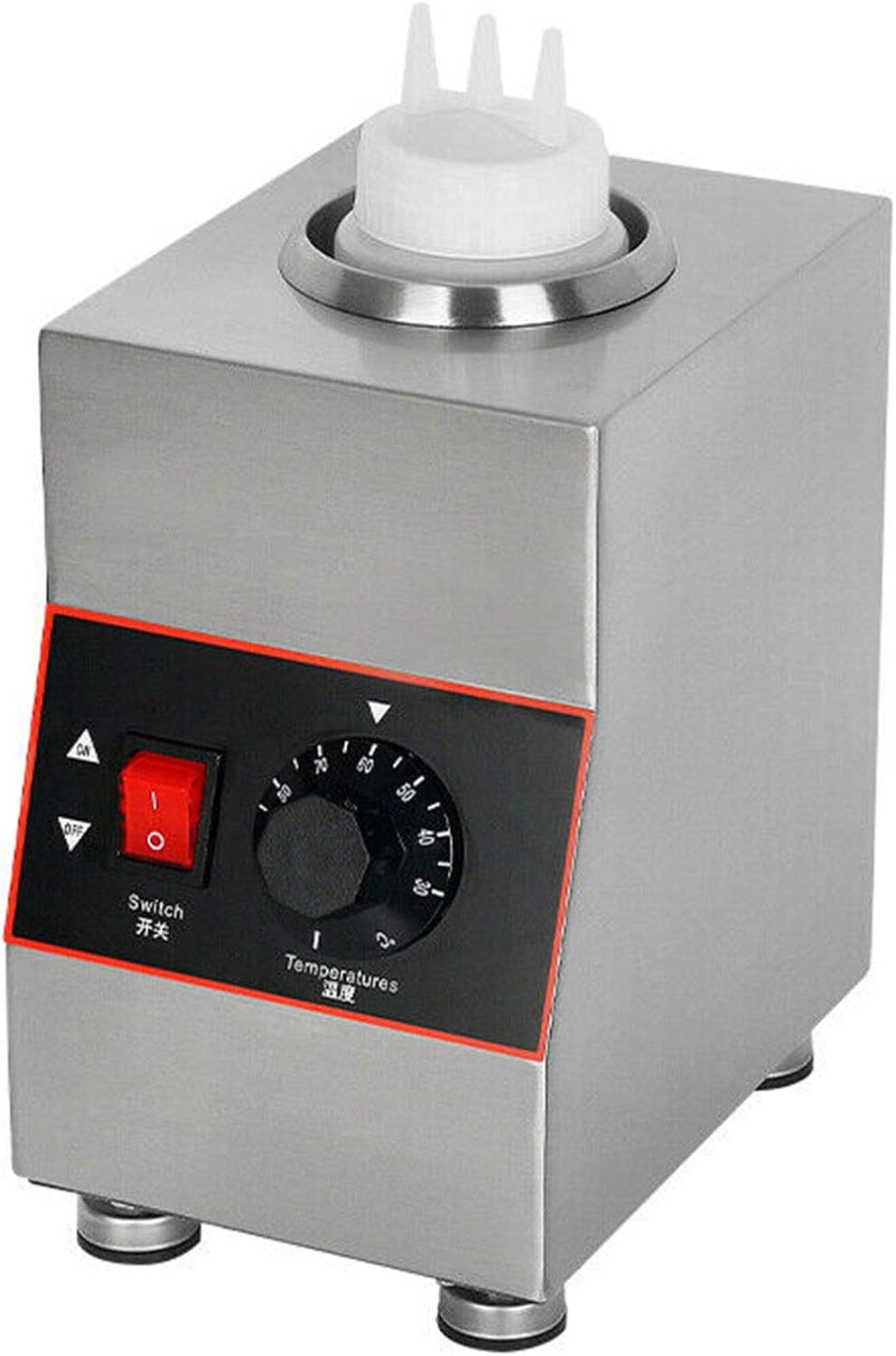 220V Saucenwärmer Edelstahl Elektrischer Saucenwärmer 30°C - 85°C Kommerzieller Käsesaucenwärmer mit