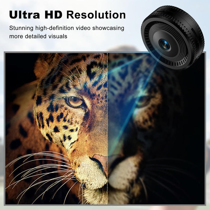 Mini Kamera, 1080P HD WLAN Überwachungskamera Innen 180° drehbarem Objektiv, für Live Übertragung Ha