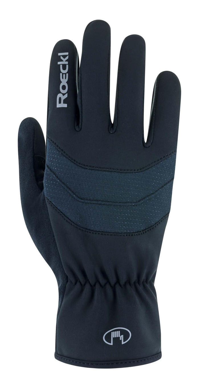 Roeckl Sports Fahrradhandschuh RAIANO, Unisex Fingerhandschuh, 2 Farben, Grösse 6-12, 9.5 Schwarz