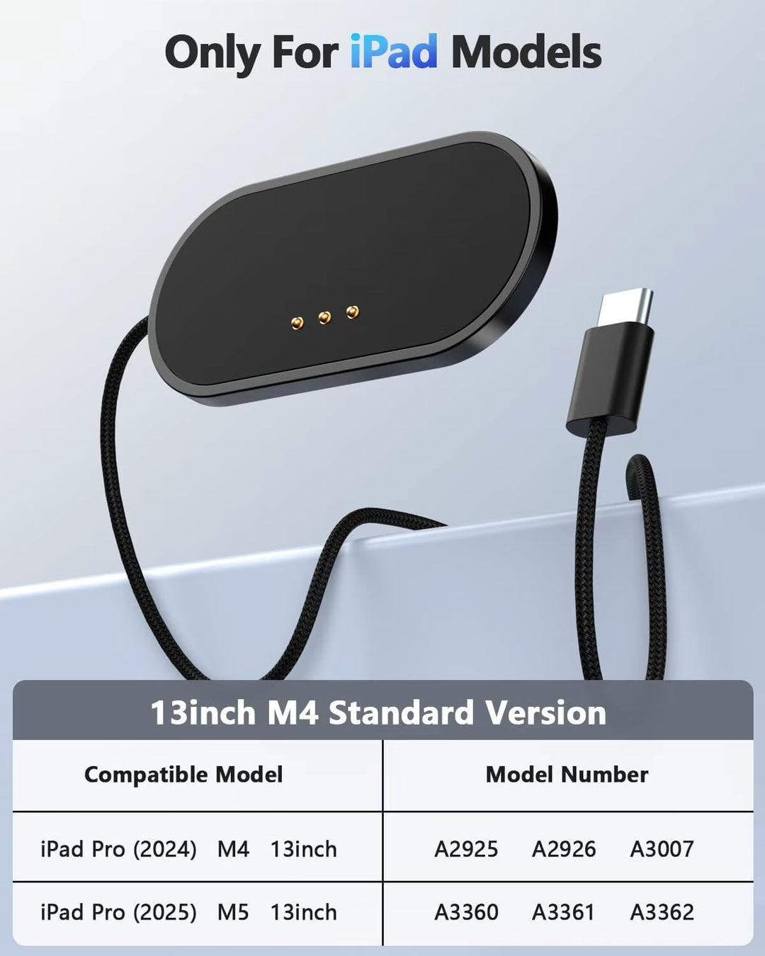 Magnetisches drahtloses Ladegerät für iPad Pro 11inch, 27W Schnelllade Smart Connector Legierung dra