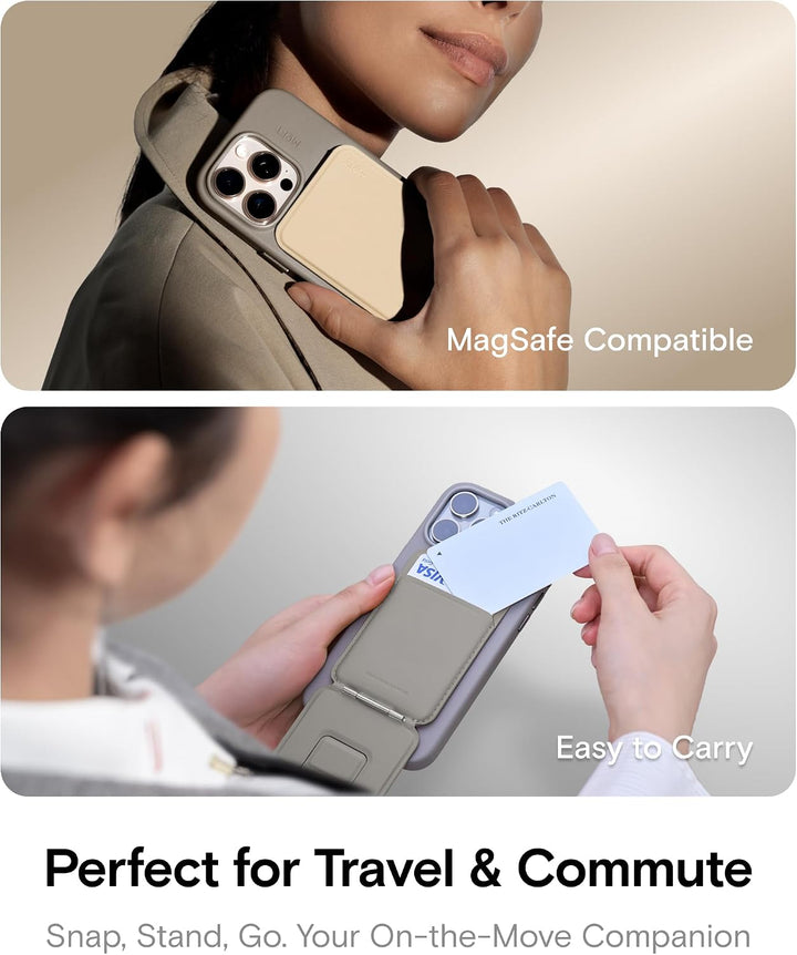 MOFT Handy Stativ für Smartphone, [Ultra Dünn & Tragbar] Faltebar MOVAS Veganes Leder Stativ für Mag
