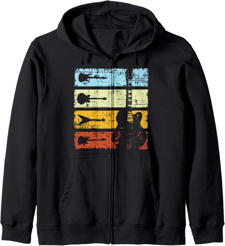 Gitarrenspieler Retro Vintage Gitarre Kapuzenjacke