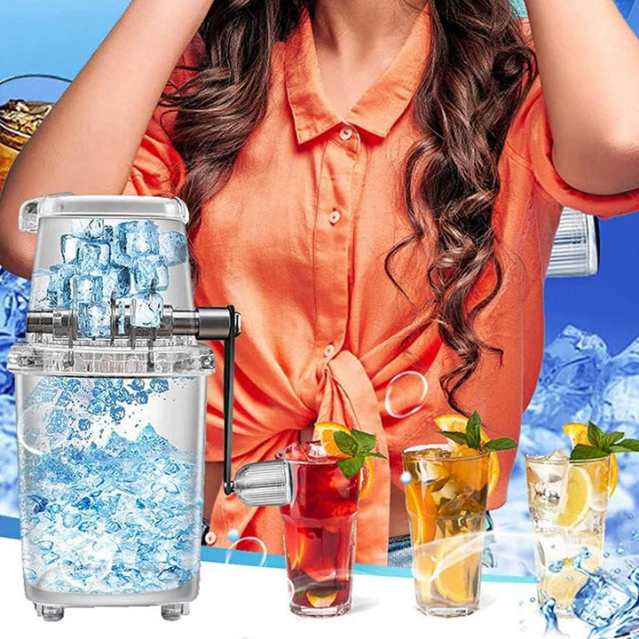 Ice Crusher Manuelle Ice Crusher Machine1.25L EismüHle Ice-Cube Drinks Chopper,Haushaltsbedarf,Somme