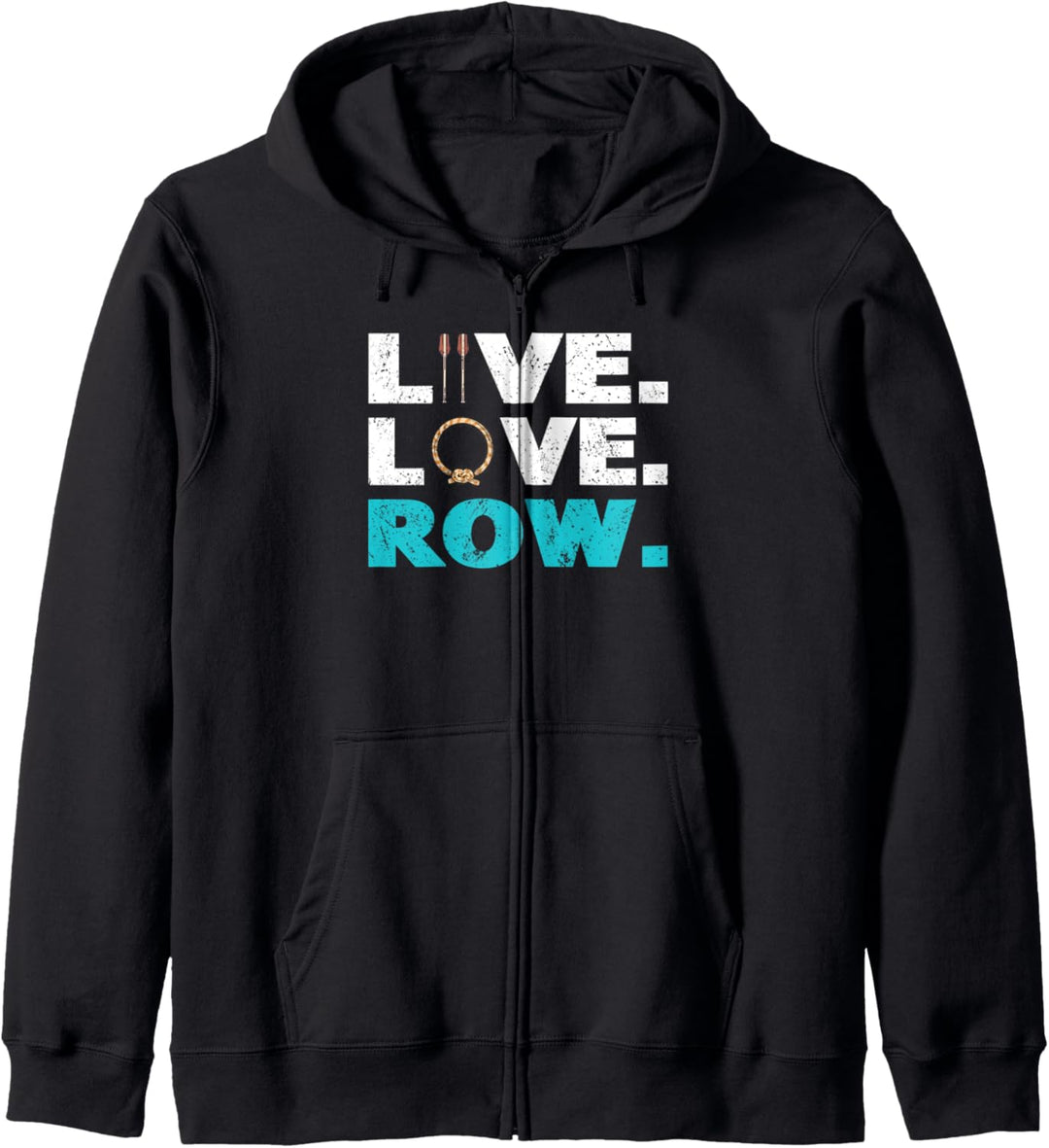 Rudern Live Love Row Ruder-Outfit Herren & Rudersachen Kapuzenjacke