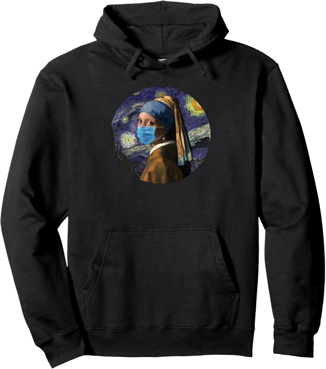 Johannes Vermeer Starry Night Cooles Kunst Geschenk Damen Pullover Hoodie
