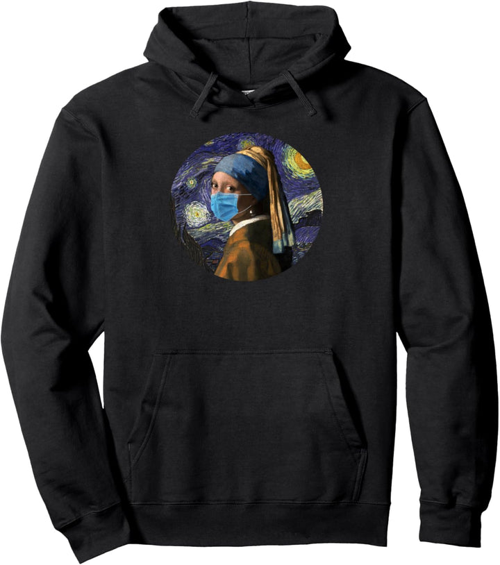 Johannes Vermeer Starry Night Cooles Kunst Geschenk Damen Pullover Hoodie