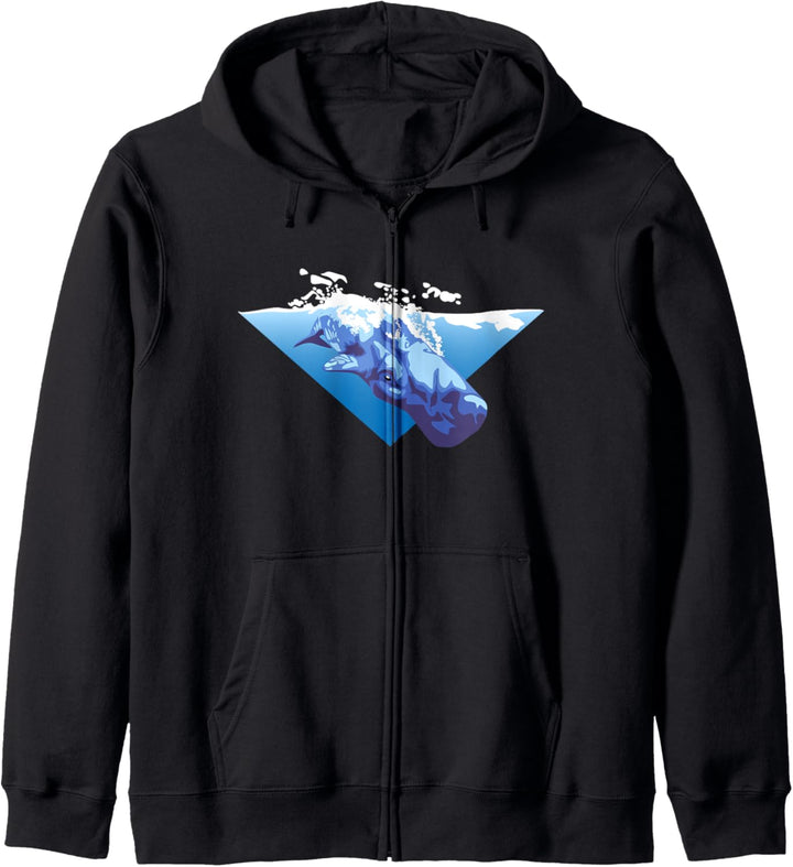 Damen Herren Ozean Wal Tier / Meerestiere Kapuzenjacke