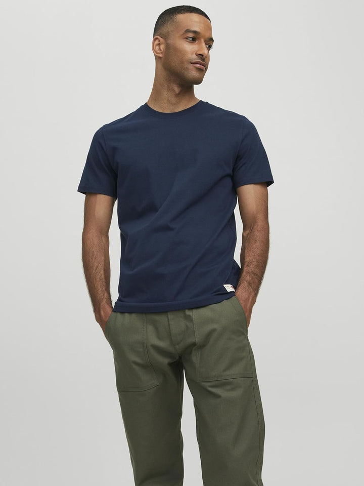 JACK & JONES Herren Rdddan Tee S/S Crew Neck Sn T-Shirt S Navy Blazer, S Navy Blazer