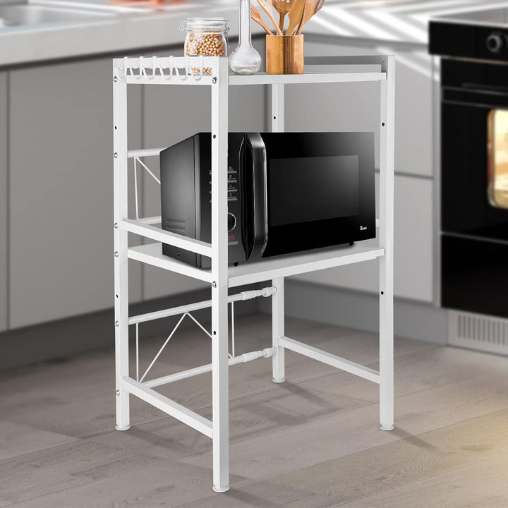 XDAILUYYDS Mikrowellen Regal, Ofengestell, 2-lagiges Erweiterbares Mikrowellenständer, Mikrowellenha