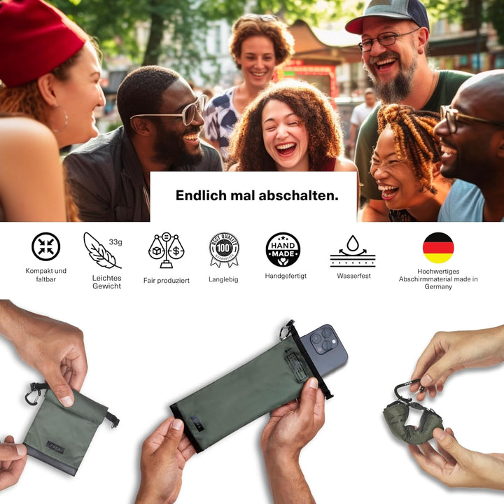 TOCA Faraday Bag No Signal Sleeve – Keyless Go Schutz, Anti-Tracking Faraday Tasche & RFID Blocker,